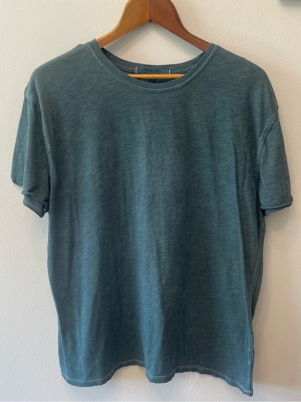 We the Free green paper thin oversized tee XS
